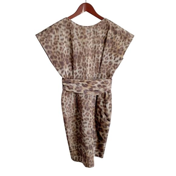 Veronica Beard Leopard Open Back Mini Dress 0 Leopard - Picture 2 of 6